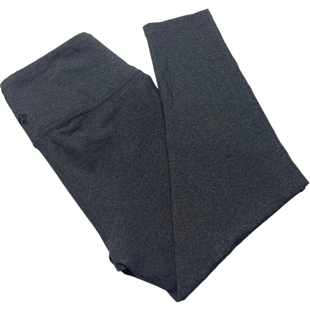 Prana Charcoal Grey High Waist Crop Athletic Leggings Pants Women's Size S